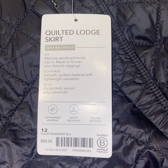 NWT - Athleta Quilted Lodge Skirt - Picture 5 of 7
